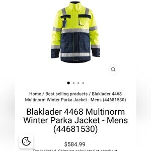 Blaklader Multinorm Winter Parka Jacket - Men's Hi Vis